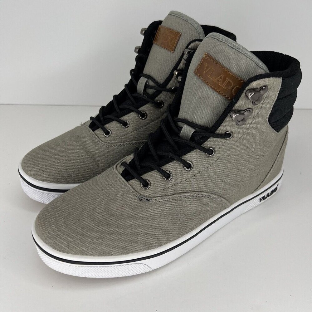 VLADO 'MILO' Taupe/Black Hi-Top Casual Boots Mens Size 8.5 Women's Size 9.5